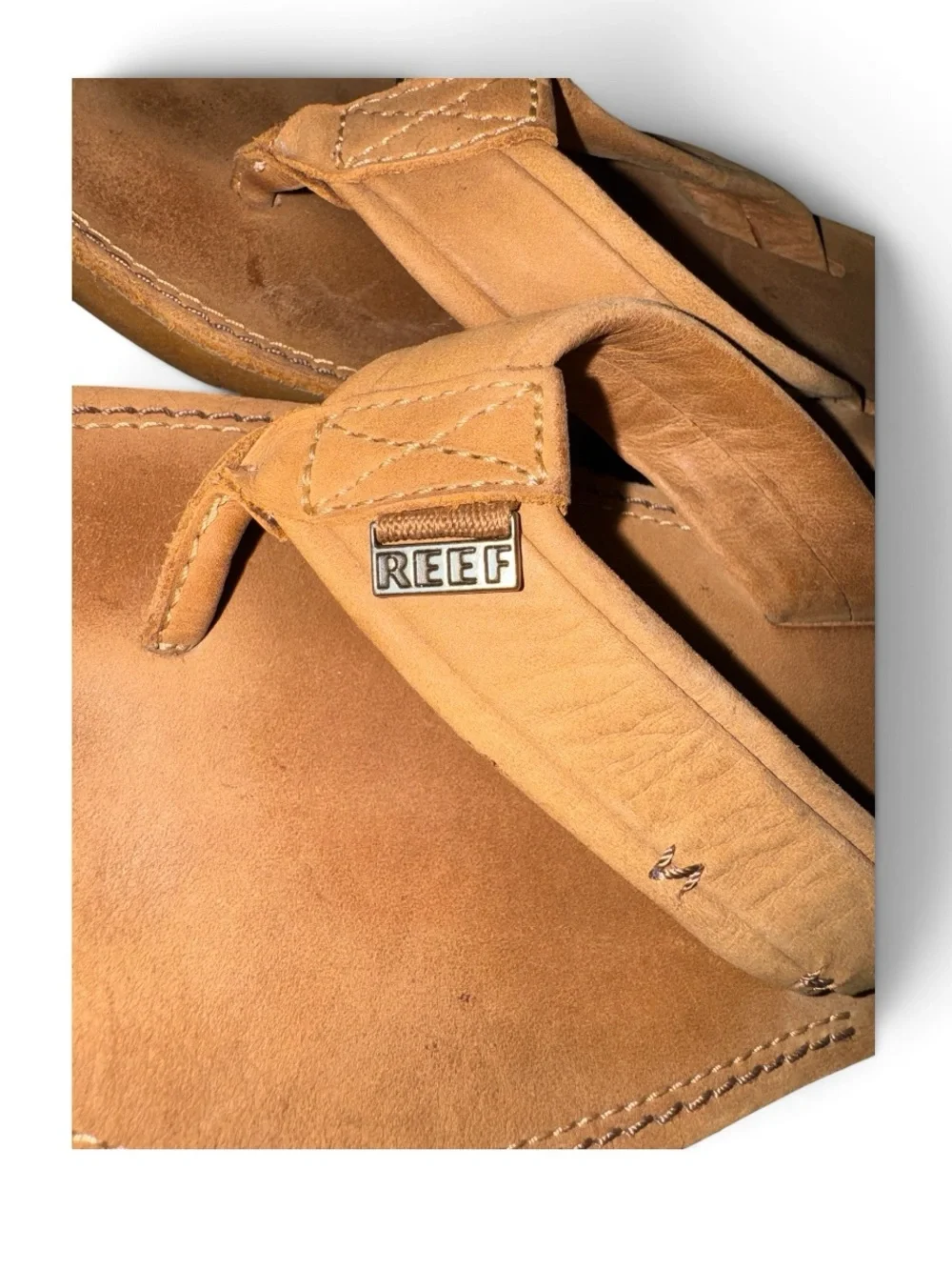 REEF Men’s Leather Flip-Flop Sandal Size 6
